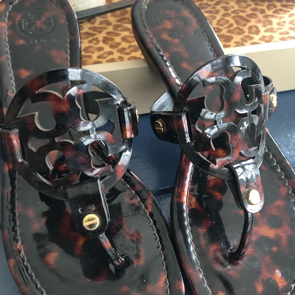 Tortoise Shell Tory Burch Miller Sandals